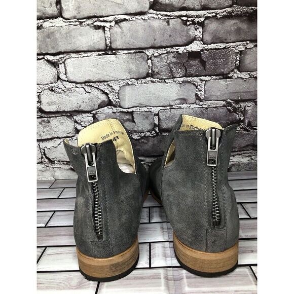 Shoe The Bear Dark Grey Suede Casual Back Zip Heel Boots Women Sz 41EU/10.5M US - Picture 8 of 16